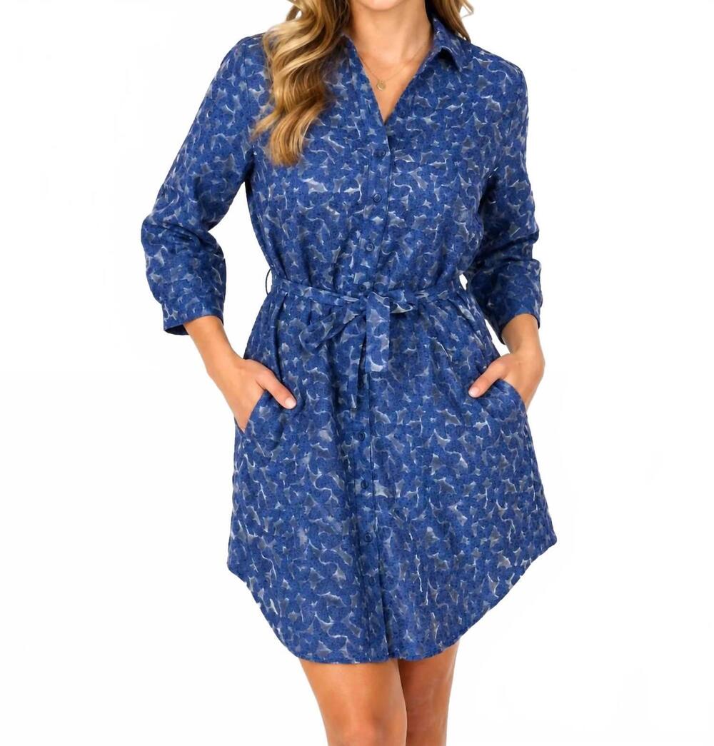 NEW BOHO CHIC short mini dress in blue